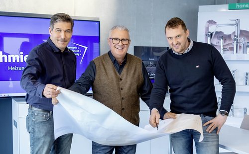 Matthias Baumer (rechts), Volker Schmieder (Mitte) und Thomas Fahrländer (links)